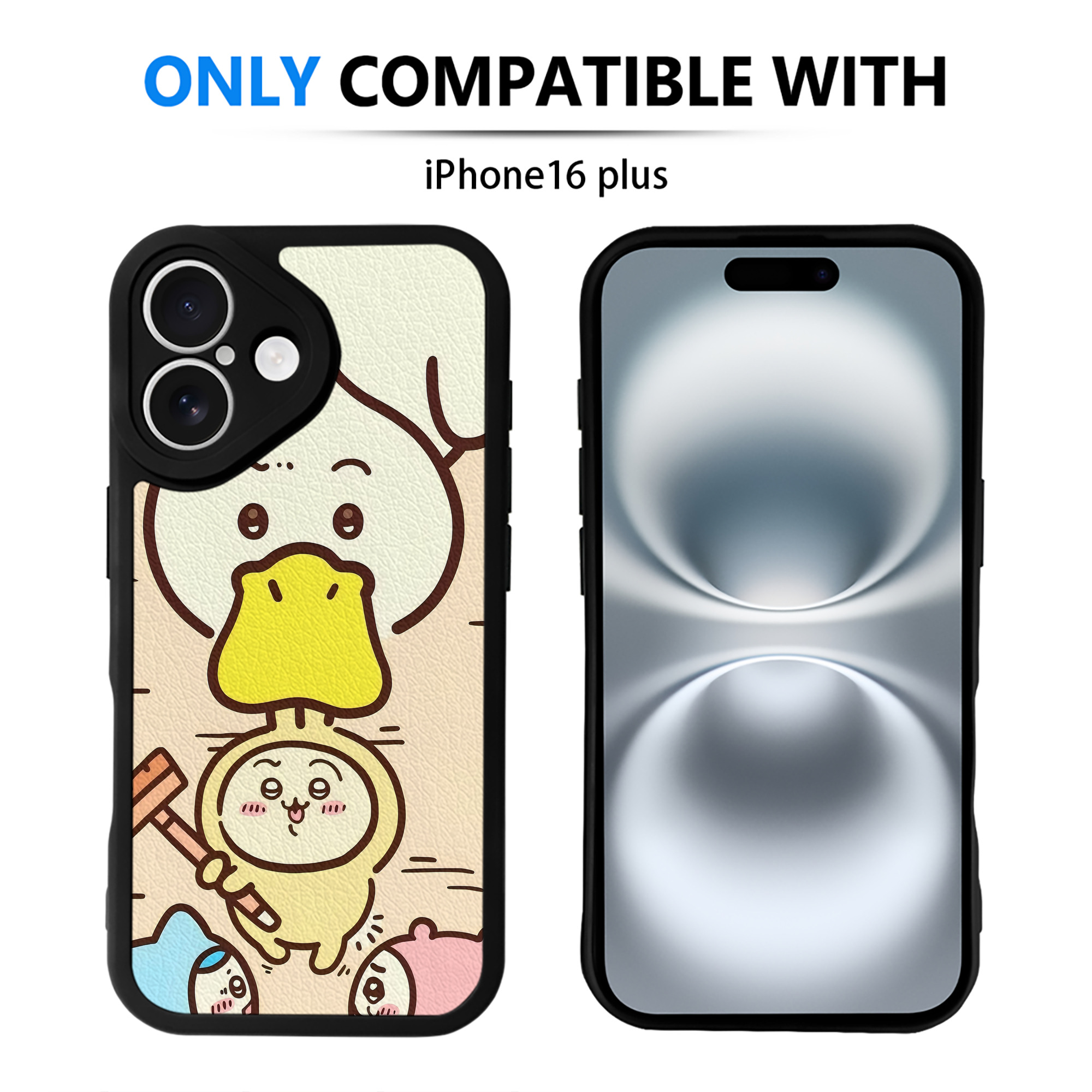（画像用） ちいかわ Chii-kawa 【iPhone 16シリーズ対応】シリコンスマホケース（レザー調） 材質：シリコン